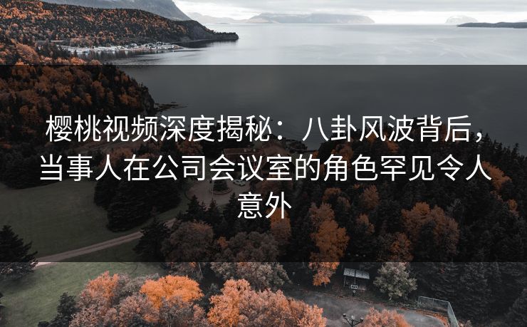 樱桃视频深度揭秘：八卦风波背后，当事人在公司会议室的角色罕见令人意外